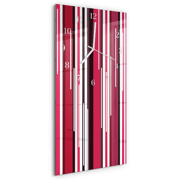Horloge rectangulaire verticale Rayures