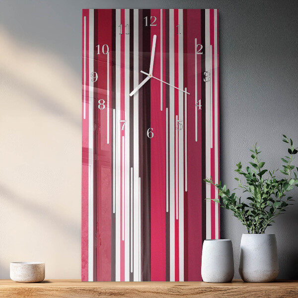 Horloge rectangulaire verticale Rayures