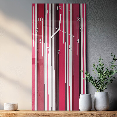 Horloge rectangulaire verticale Rayures