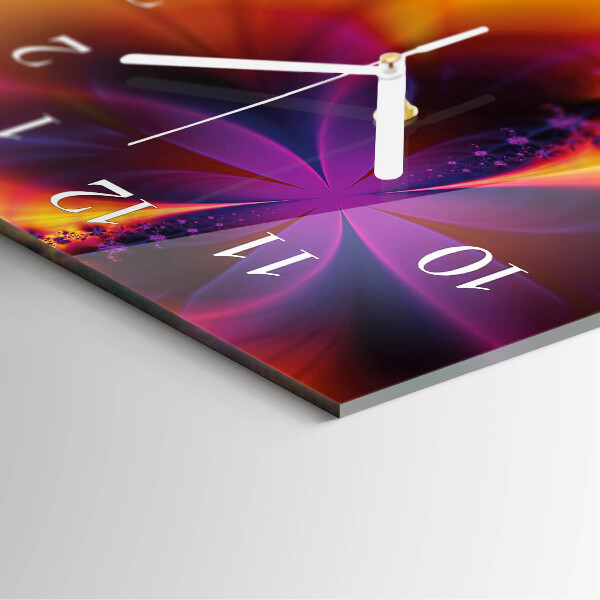 Horloge rectangulaire verticale Fleurs