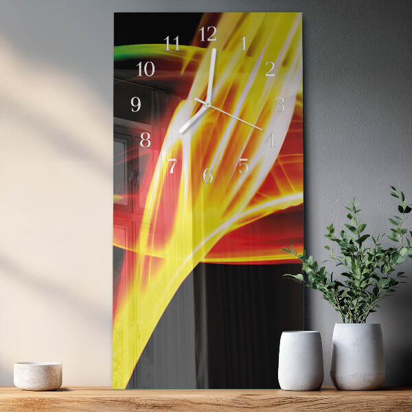 Horloge rectangulaire verticale Abstraction