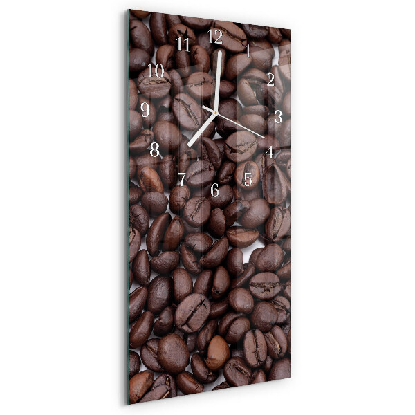 Horloge rectangulaire verticale Café en grains