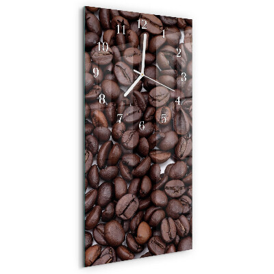 Horloge rectangulaire verticale Café en grains
