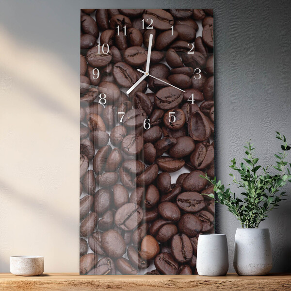 Horloge rectangulaire verticale Café en grains