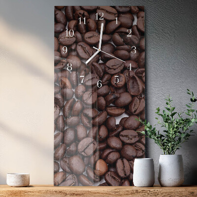 Horloge rectangulaire verticale Café en grains