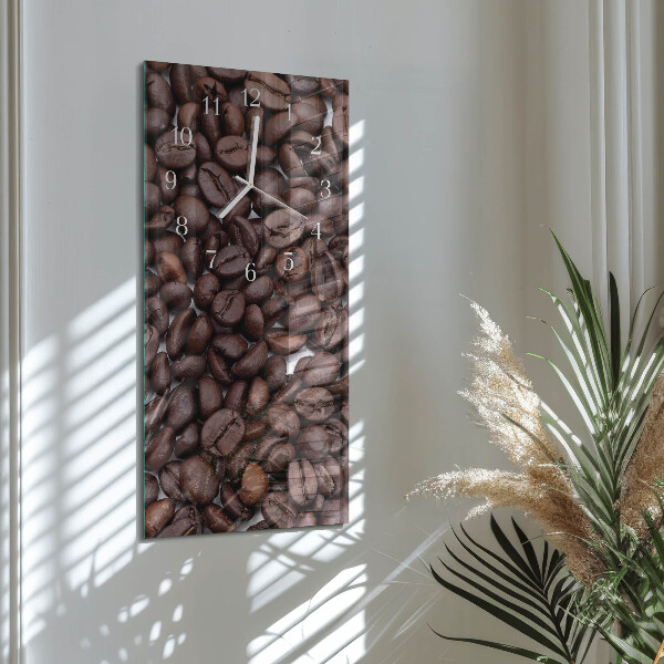 Horloge rectangulaire verticale Café en grains