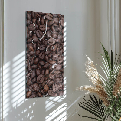 Horloge rectangulaire verticale Café en grains