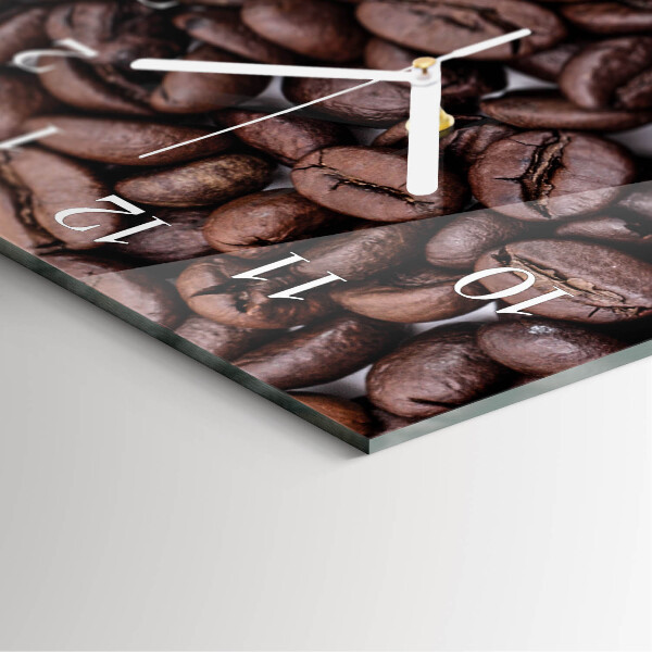 Horloge rectangulaire verticale Café en grains