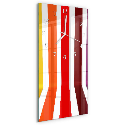 Horloge rectangulaire verticale Rayures
