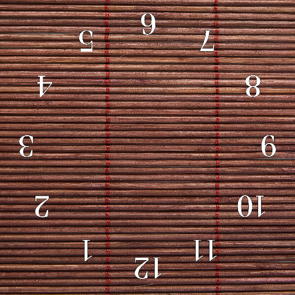 Horloge rectangulaire verticale Stores en bambou