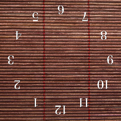 Horloge rectangulaire verticale Stores en bambou