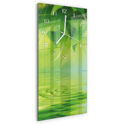 Horloge rectangulaire verticale Feuilles
