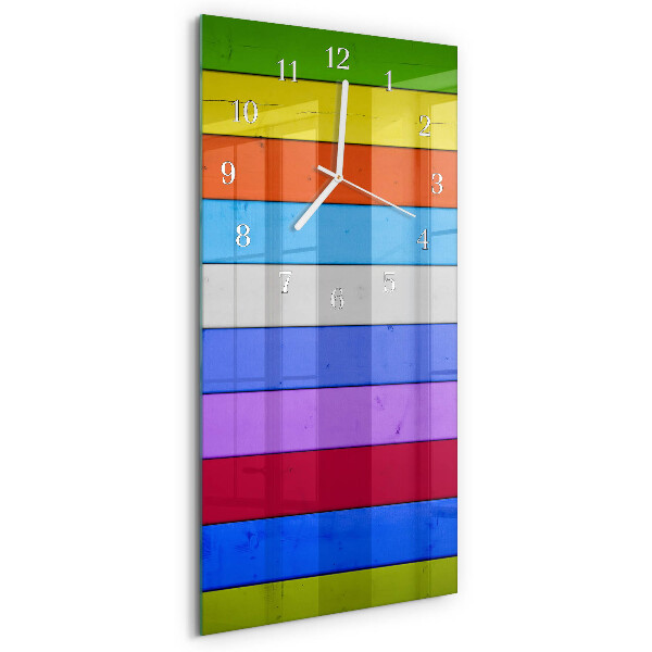 Horloge rectangulaire verticale Rayures