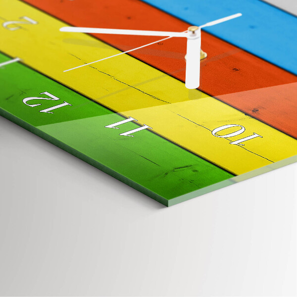 Horloge rectangulaire verticale Rayures