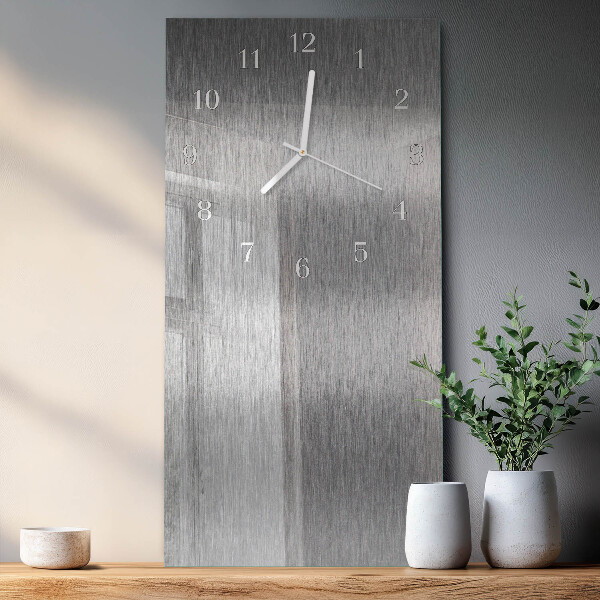 Horloge rectangulaire verticale Acier