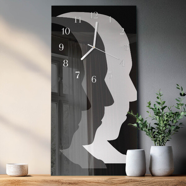 Horloge rectangulaire verticale Affronter
