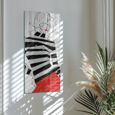 Horloge rectangulaire verticale Femme blanche