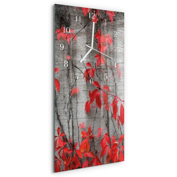 Horloge rectangulaire verticale Fleurs