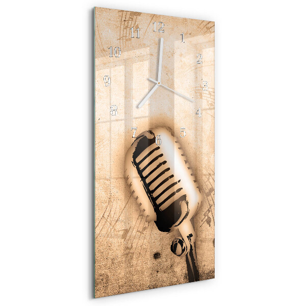 Horloge rectangulaire verticale Microphone