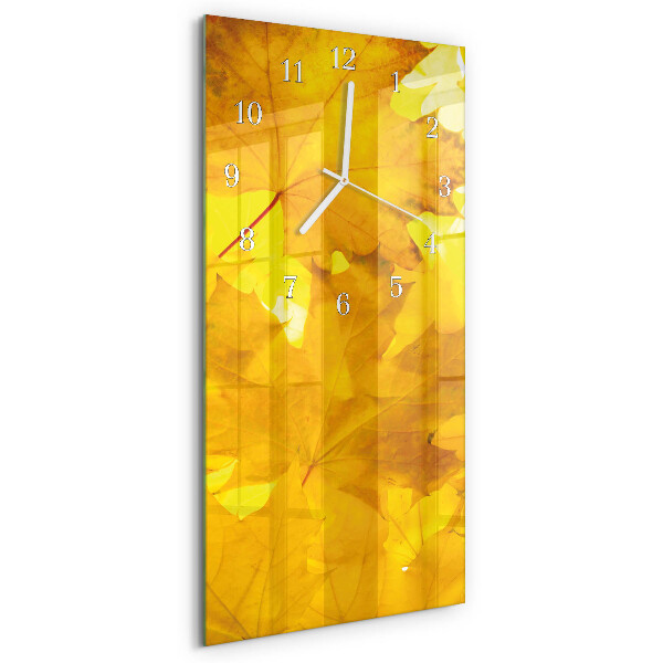 Horloge rectangulaire verticale Feuilles