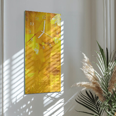Horloge rectangulaire verticale Feuilles