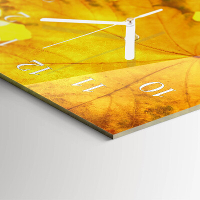 Horloge rectangulaire verticale Feuilles