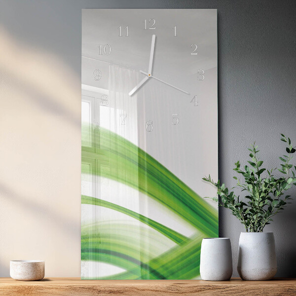 Horloge rectangulaire verticale Vague abstraite