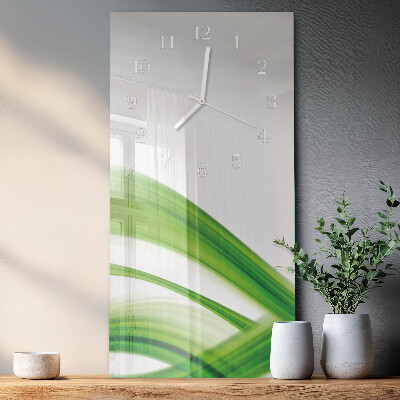 Horloge rectangulaire verticale Vague abstraite