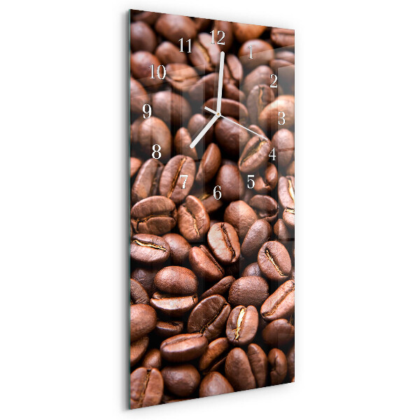 Horloge rectangulaire verticale Grains de caféine