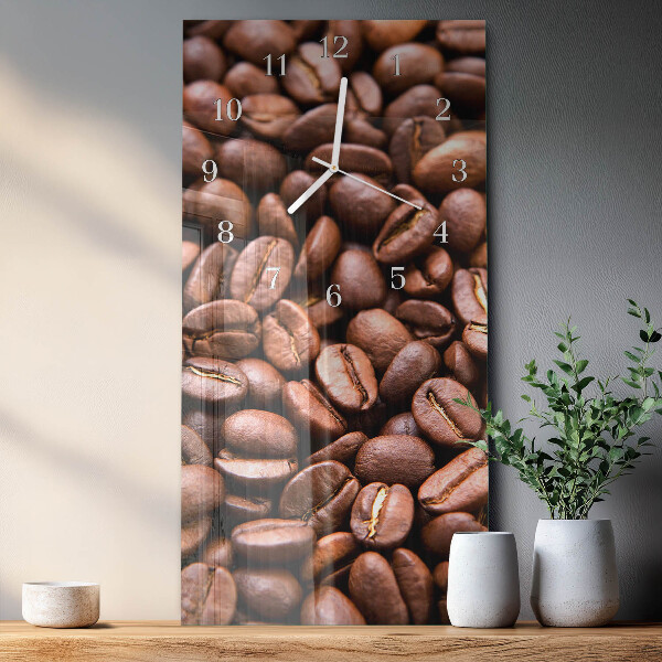 Horloge rectangulaire verticale Grains de caféine