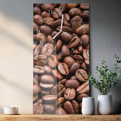 Horloge rectangulaire verticale Grains de caféine