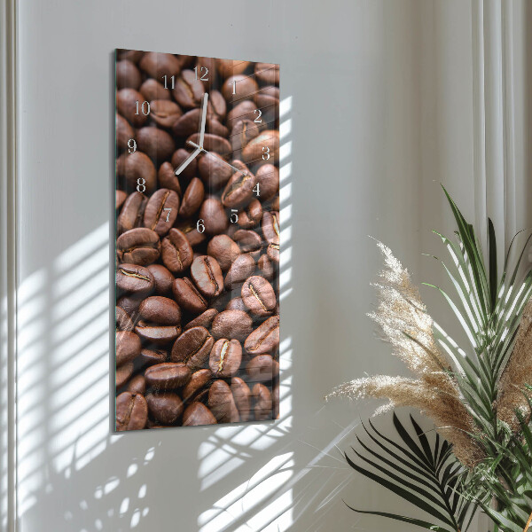 Horloge rectangulaire verticale Grains de caféine