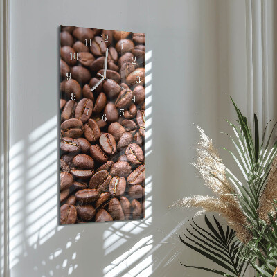 Horloge rectangulaire verticale Grains de caféine