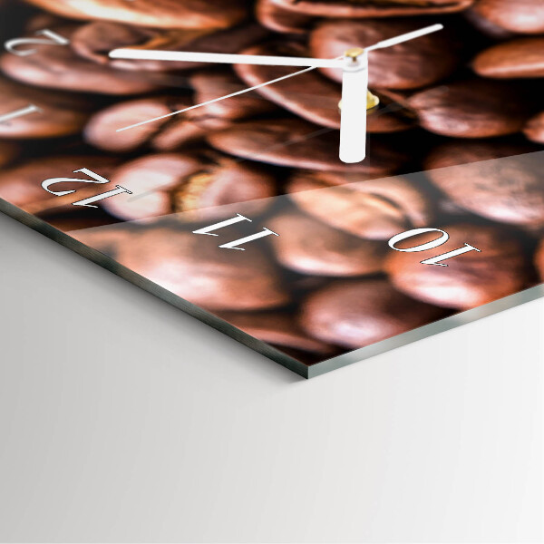 Horloge rectangulaire verticale Grains de caféine
