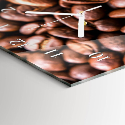 Horloge rectangulaire verticale Grains de caféine