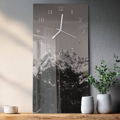 Horloge rectangulaire verticale Montagnes