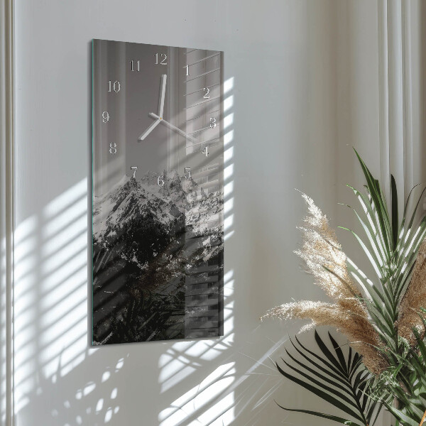 Horloge rectangulaire verticale Montagnes