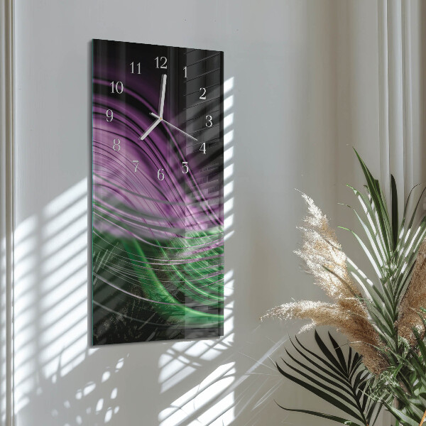 Horloge rectangulaire verticale Art abstrait