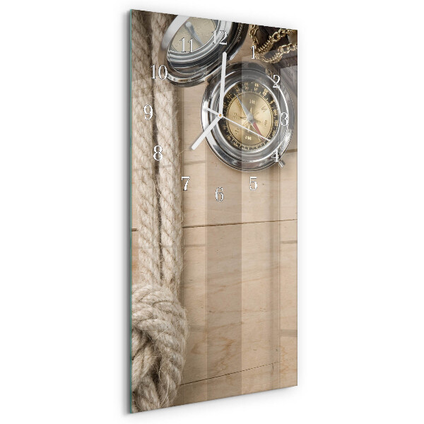 Horloge rectangulaire verticale Boussole