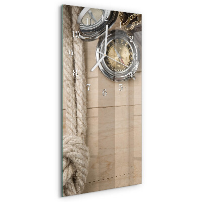 Horloge rectangulaire verticale Boussole