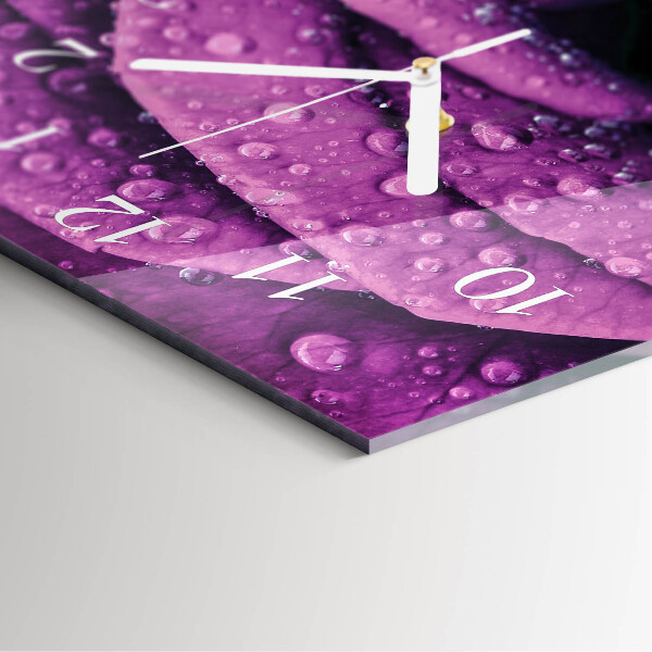Horloge rectangulaire verticale Rose