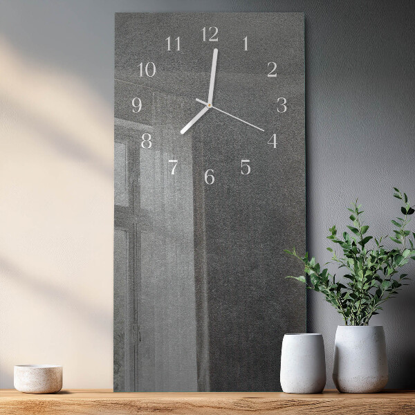 Horloge rectangulaire verticale Mur de marbre