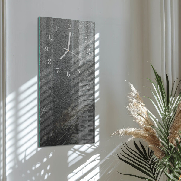 Horloge rectangulaire verticale Mur de marbre