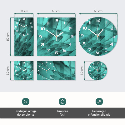 Horloge rectangulaire verticale Mur de marbre