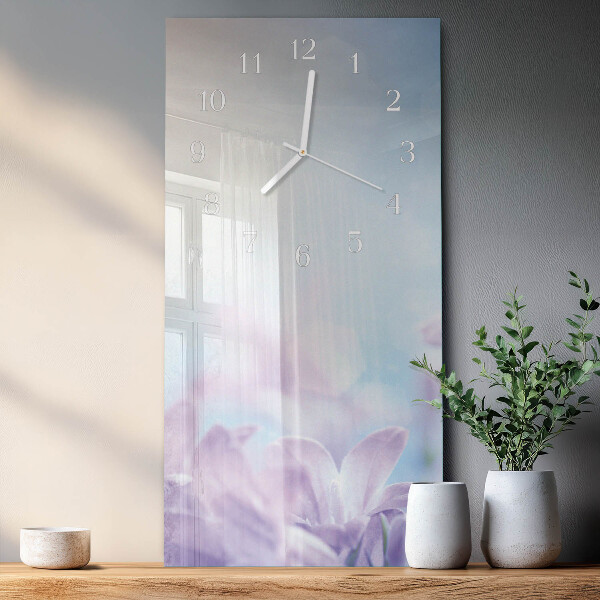 Horloge rectangulaire verticale Violet