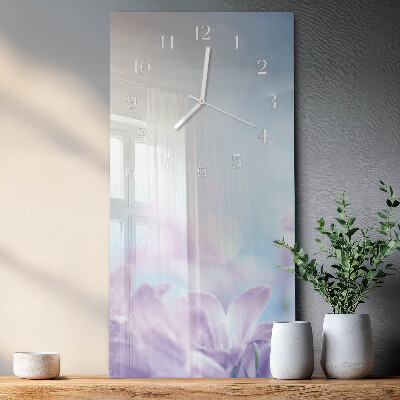 Horloge rectangulaire verticale Violet