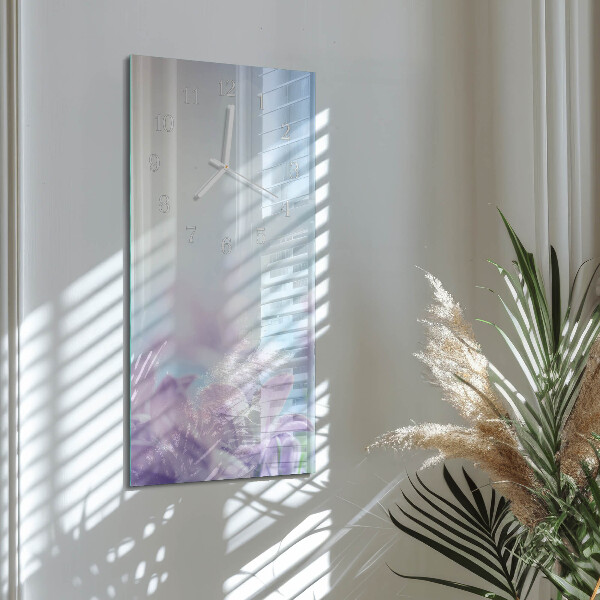 Horloge rectangulaire verticale Violet
