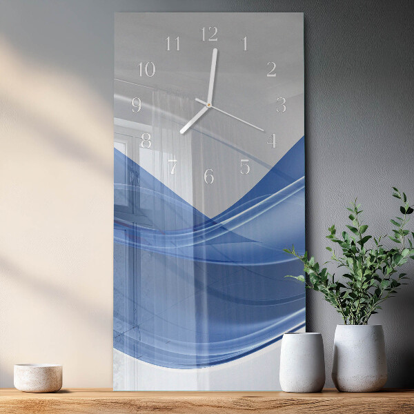 Horloge rectangulaire verticale Lignes abstraites