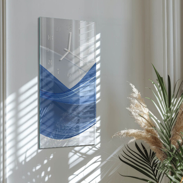 Horloge rectangulaire verticale Lignes abstraites
