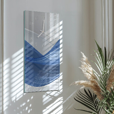 Horloge rectangulaire verticale Lignes abstraites